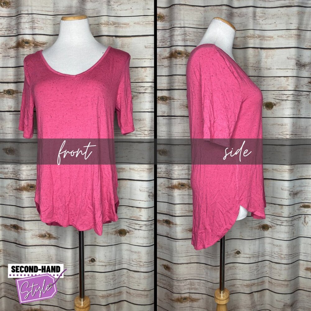 Speckle Short-Sleeve High Low Tee